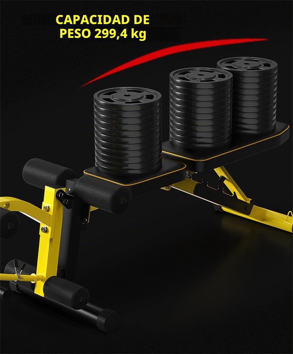 Banco de pesas multifuncional, banco de entrenamiento de fuerza ajustable para gimnasio en casa, equipo de entrenamiento de cuerpo completo