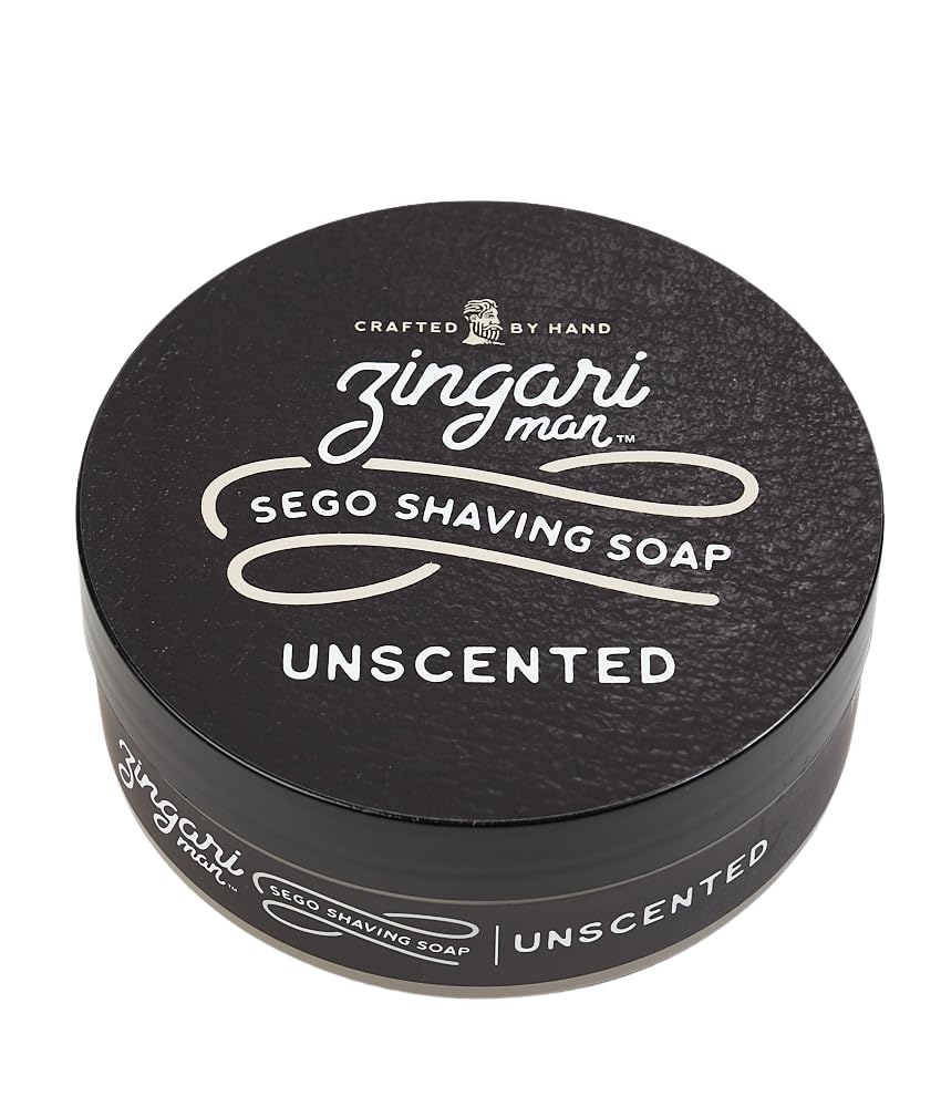 Zingari Man - The Unscented Shave Soap - Smooth Glide Grooming Accessories for Men - Super Strength No Bump Cream and Skin Tight Lotion for the