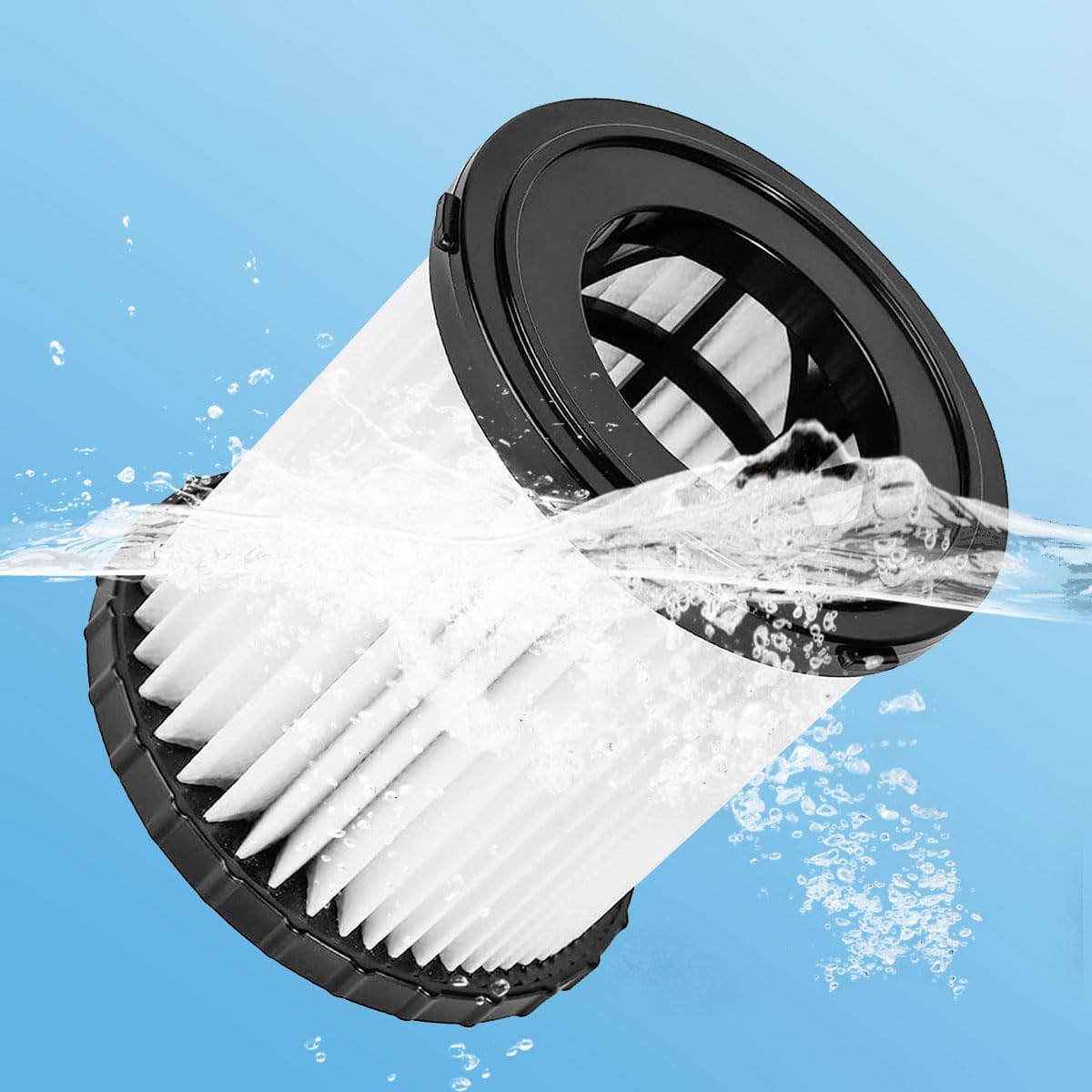 4 Pack DCV5801H HEPA Filter Compatible with DEWALT DCV581H and DCV580 Wet Dry Vacuum, Washable and Reusable Hepa Filter