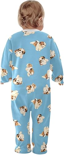 Miniatura 5 de Nnamluu Peleles para bebé, ropa de bebé, trajes de algodón, bebés, patrón de perros, 0-24 meses