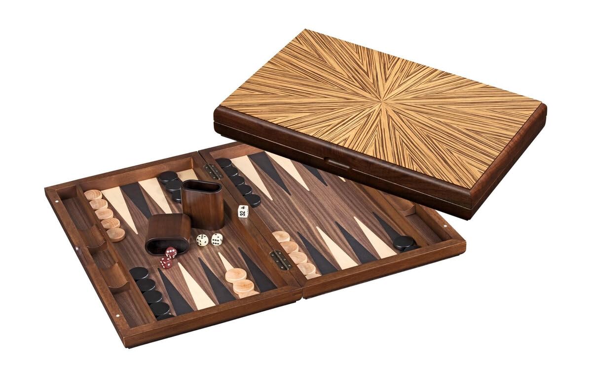 Philos 19-inch Wooden Mykonos Backgammon Set
