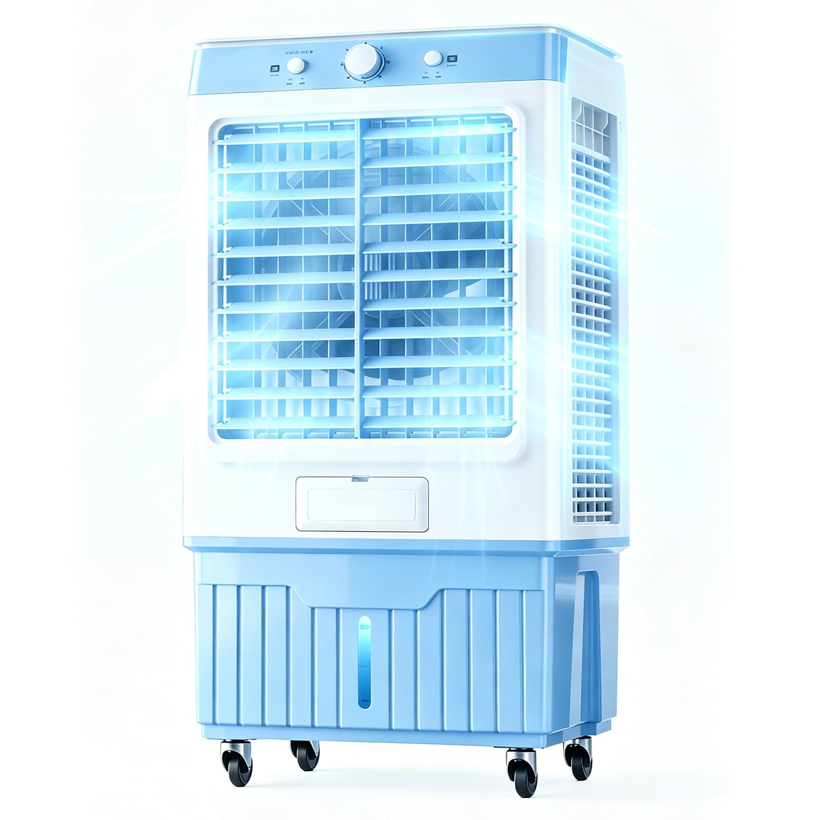 42in Evaporative Air Cooler, Swamp Cooler with 11.89 Gal Tank, 3 Speeds for Home Shop Factory Garage, 90°Oscillation