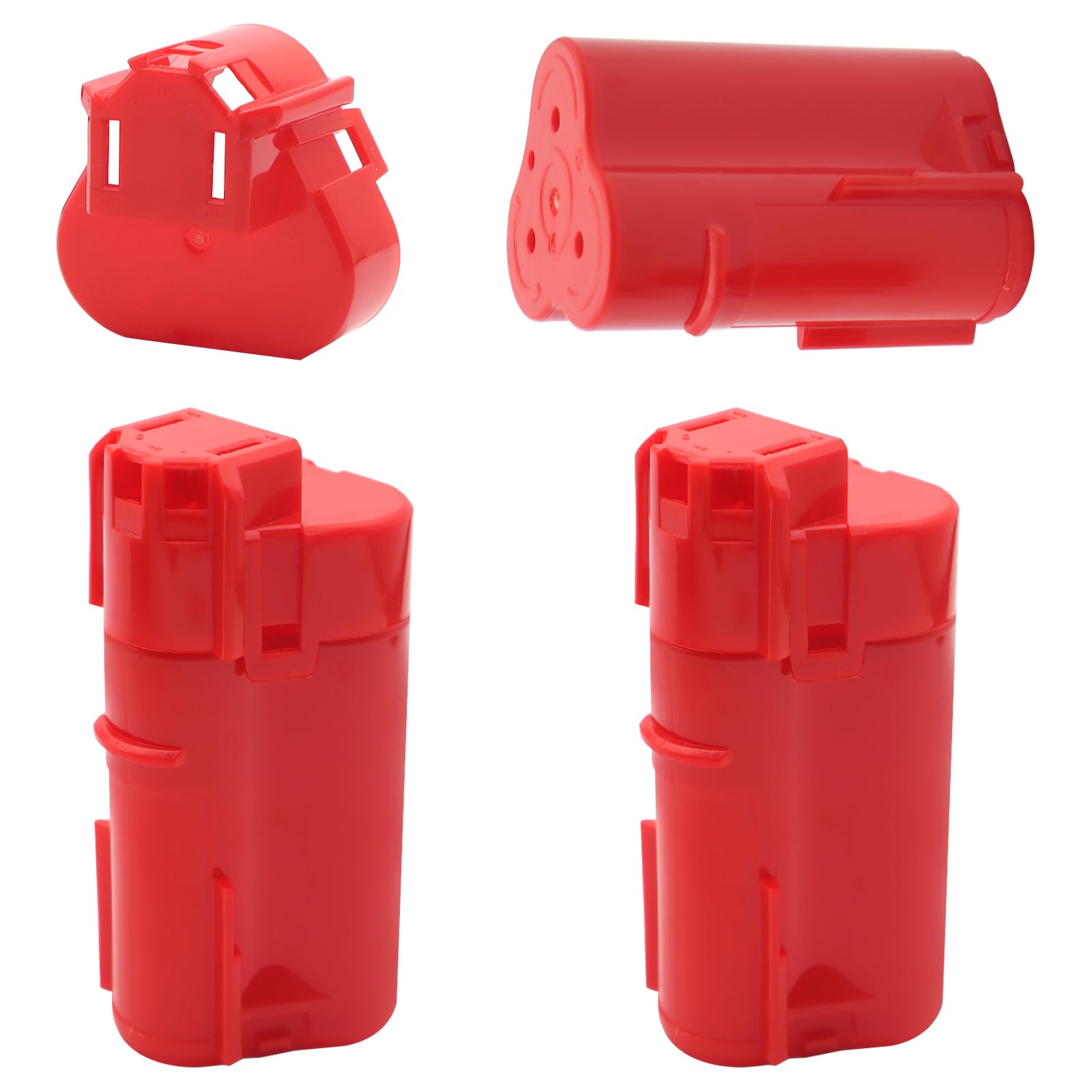 3Cell Battery Case Cover Replacement Parts for Milwaukee M12 12V 48-11-2411 48-11-2401 48-11-2420 48-11-2425 48-11-2430 Battery, 12 Volt Battery Housing Battery Repair Rebuild Kit(2 Pack)