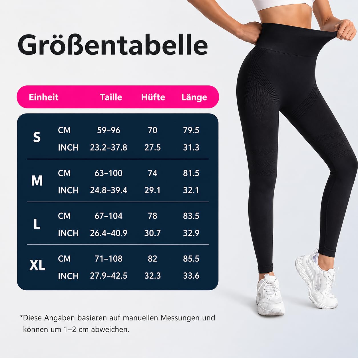 CelluFlex 3D Kompressionsleggings Damen – Anti-Cellulite Leggings mit Push-Up & Shaping Effekt, High Waist Sporthose