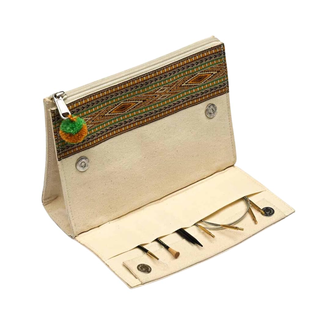 Lantern Moon - Lantern Moon Canvas Ivory (20x15cm) Handmade Tool Kit with Magnetic Closure - 1 Set