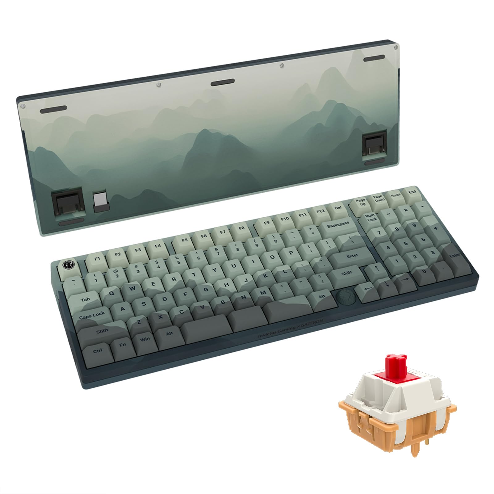 GATERON iG 98 Co-Branded Mechanical Gaming Keyboard, Tri-Mode Hot Swappable Wired/Bluetooth/2.4G Wireless Keyboard with RGB Light for Windows & Mac,