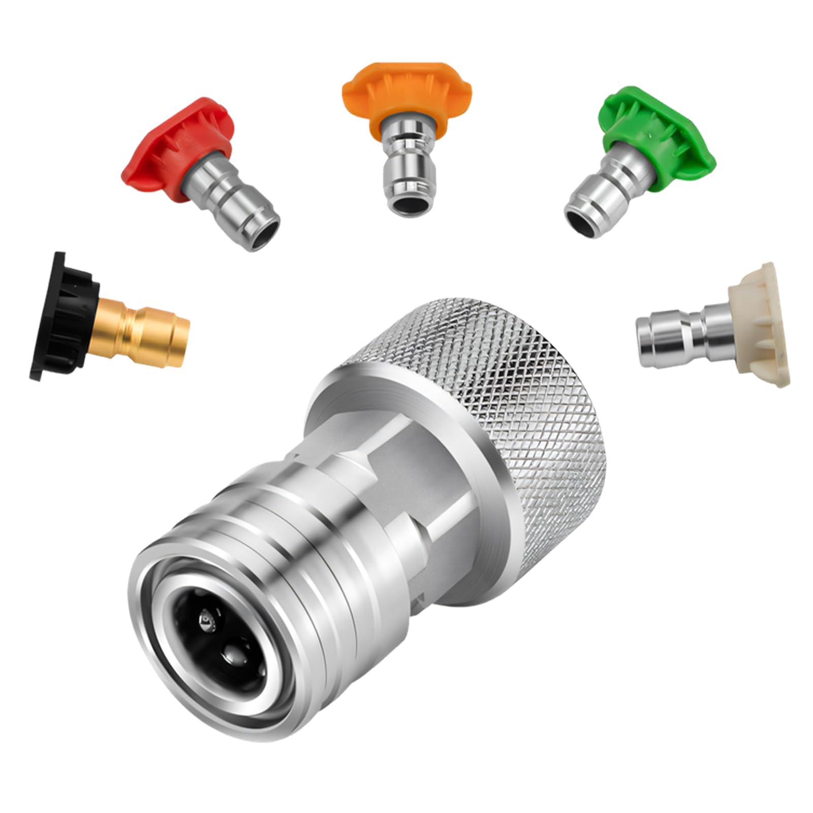 KKXXYQFC Conector de Manguera de Agua de Acero Inoxidable, Adaptador de Manguera de jardín, arandela eléctrica pequeña a Prueba de Herrumbre para Uso en Exteriores, tubería de Agua al Aire Libre