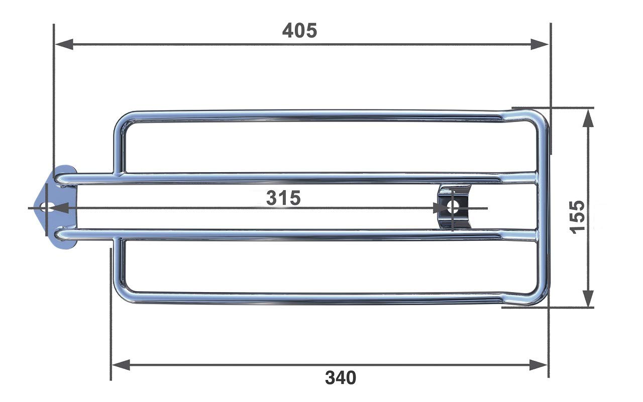 Gepäckträger Edelstahl poliert Silber kompatibel mit Hd Harley Davidson Softail Modellen z.B. Streetbob (FXBB) 2018- & Slim (FLSL) 2018-