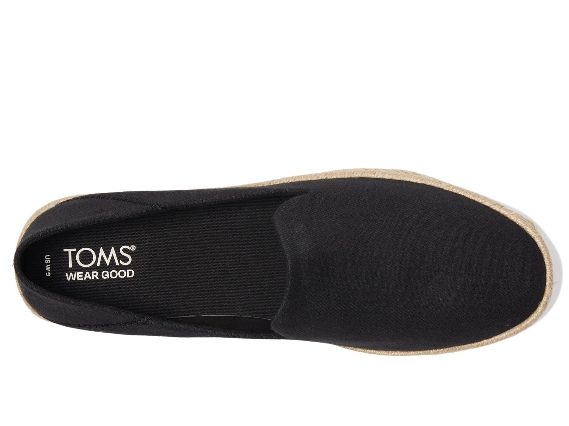 Toms Damen Espadrilles - Carolina 10020990 - Black Heavy Twill, Größe:39 EU