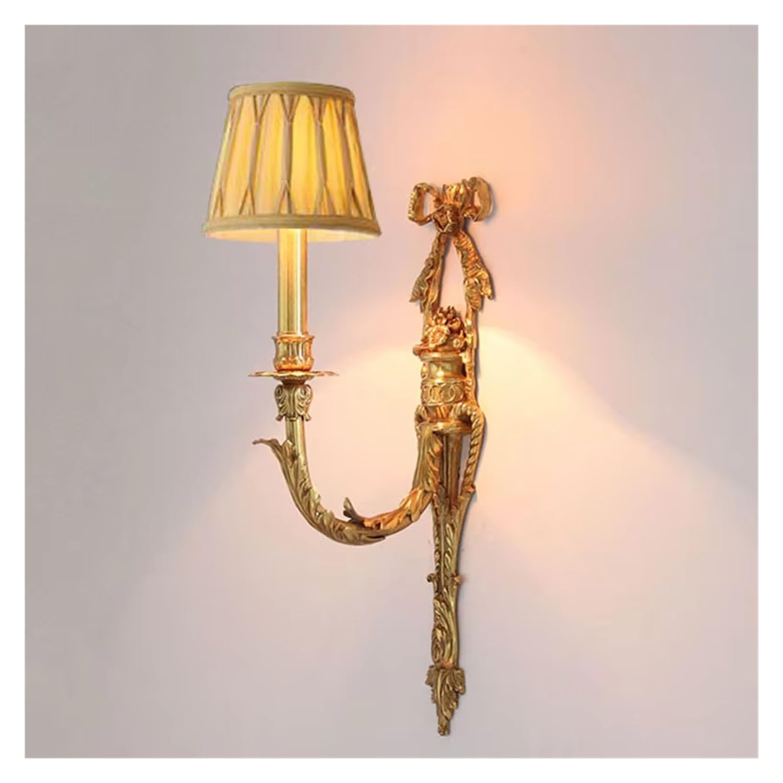 ASerZenith French Pure Copper Wall Lamps For Villa Living Room Bedroom Wall Lamp Bar Club Project Lamp Retro European Wall Lights(1Light)