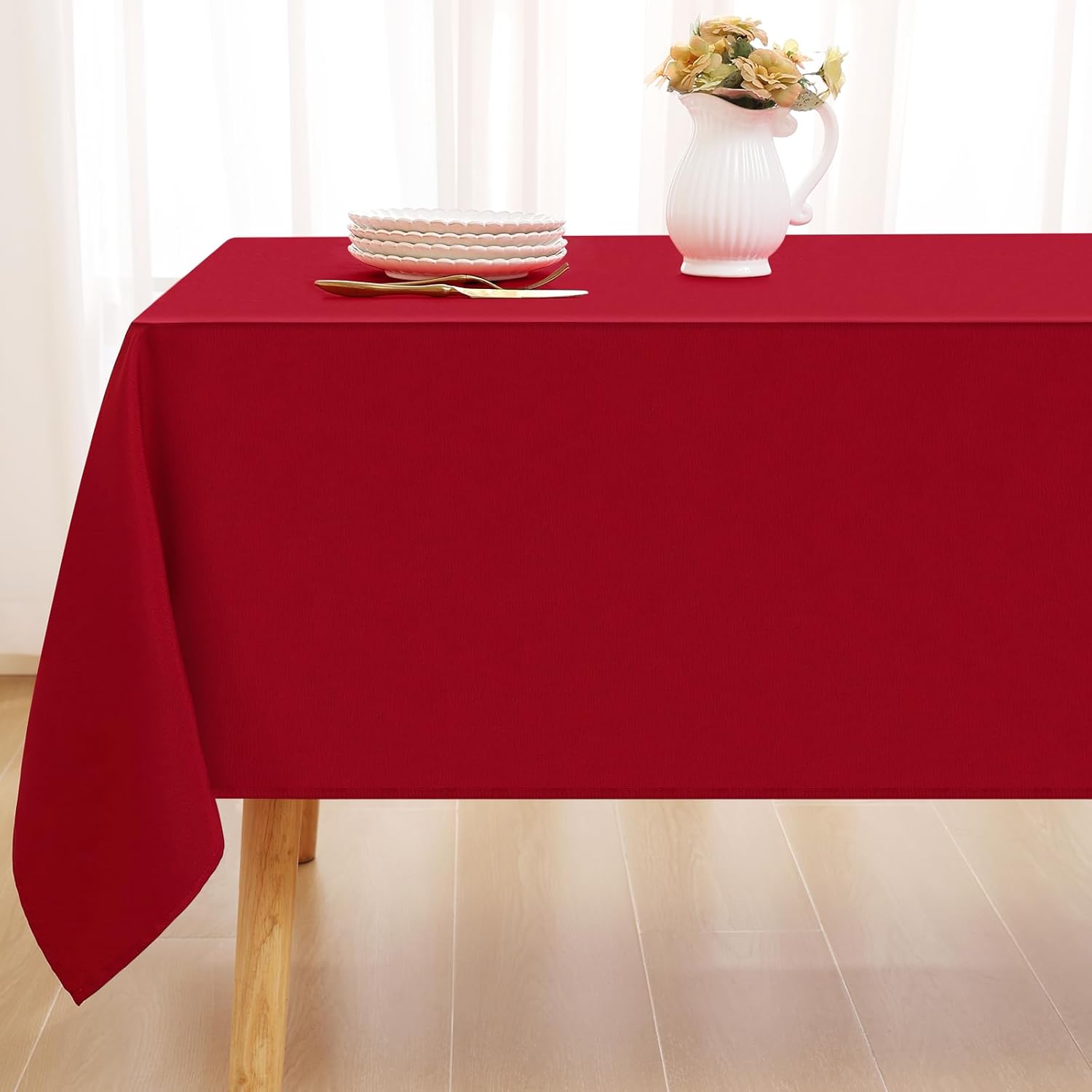 smiry Rectangle Table Cloth, Waterproof Stain Resistant