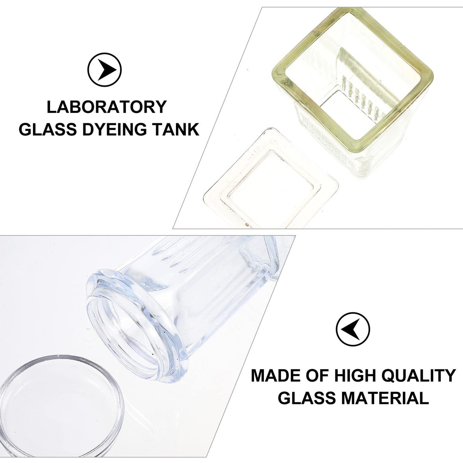 6juegos Botes De Vidrio Para Teñido De Laboratorio De Teñido Transparentes Para Muestras Histológicas y Citológicas