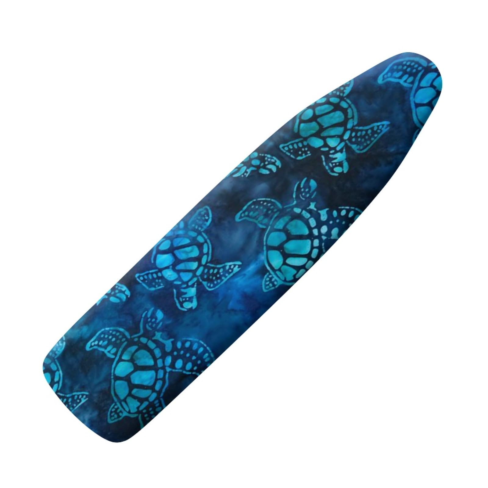 Wanyint Sea Turtle Print Ironing Board Cover and Pad,Iron Board Cover Non-Slip Thick Ironing Board Protective Guard Stretchy Cover, 55" x 16"