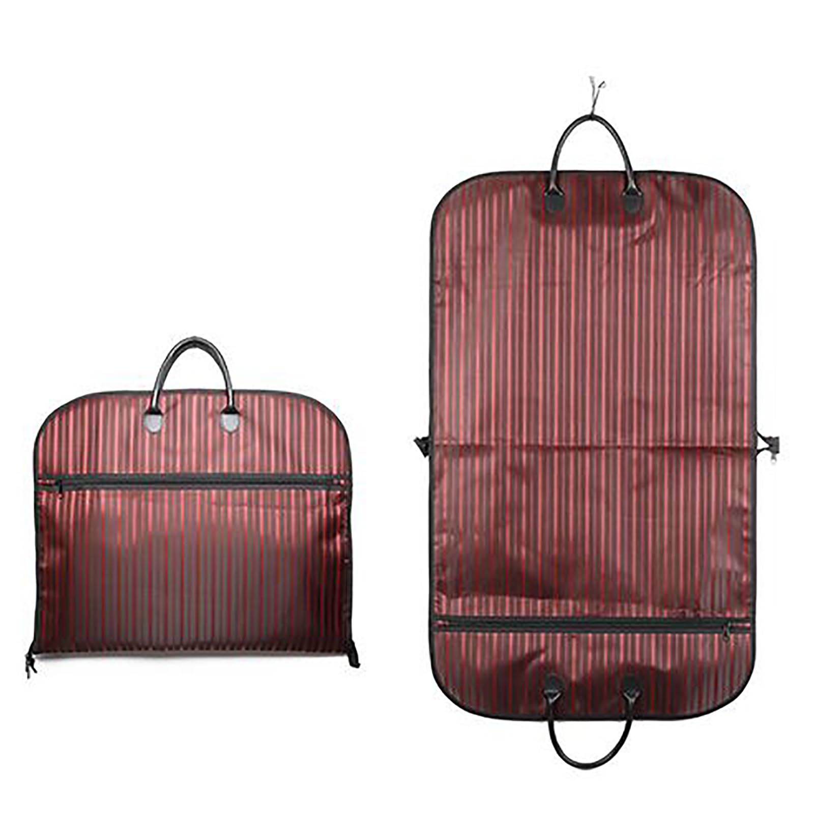 Porta Trajes Caballero, 2 Portatrajes Hombre Viaje para Hombre con Asas, Funda Traje Hombre para Ropa, Abrigos, Chaquetas, Camisas(Red)