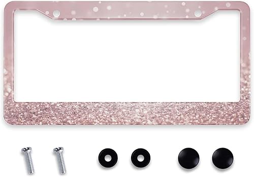 Miniatura 15 de Smooffly Marco de matrícula de tablero de ajedrez naranja y blanco, accesorios de automóvil de acero inoxidable, soporte de placa personalizado