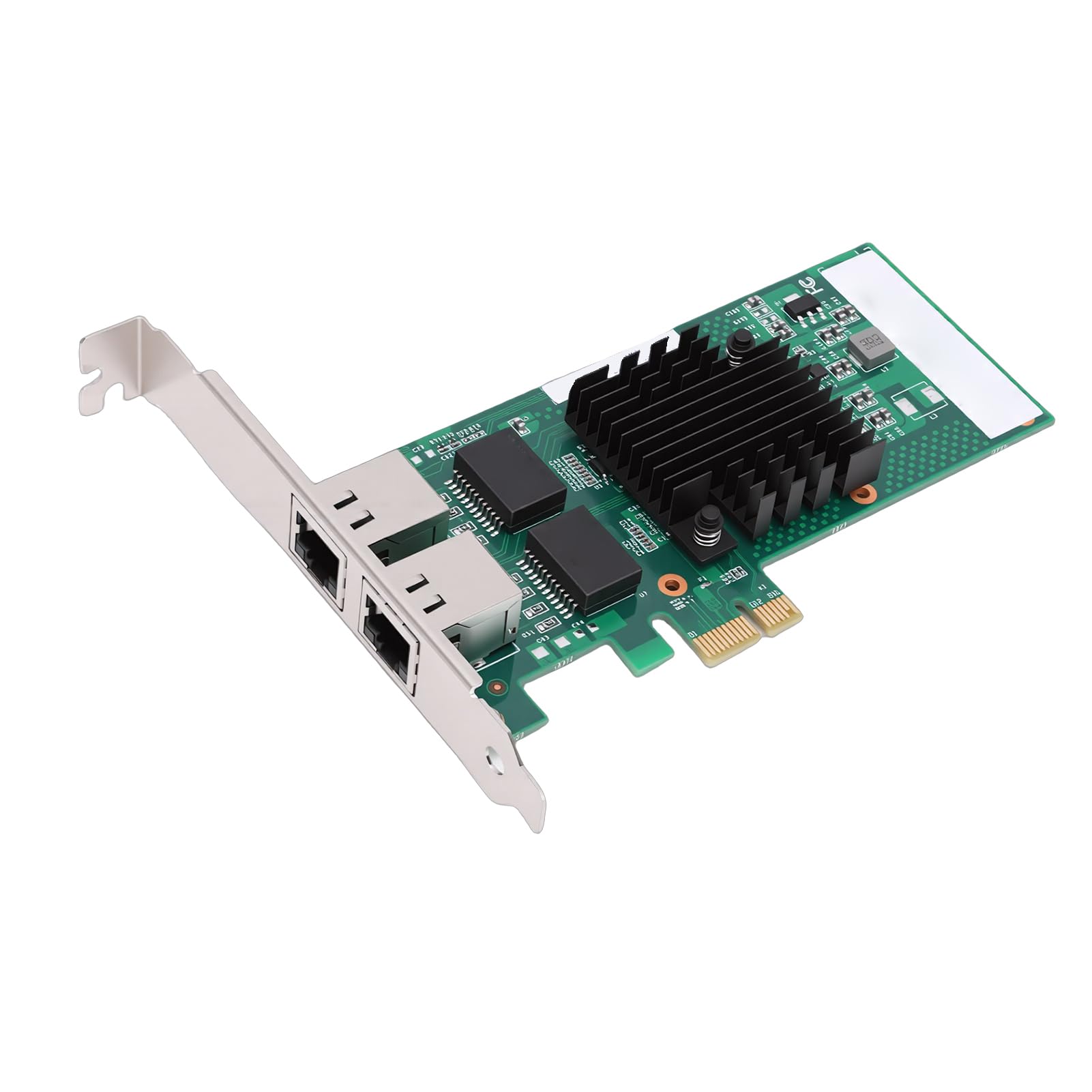 Cocoarm Scheda di Rete Ethernet PCI Express PCB Scheda di Rete Gigabit Dual RJ45 PCIe Controller 82571 10 100 1000Mbps con Staffa a Basso Profilo per PC Server