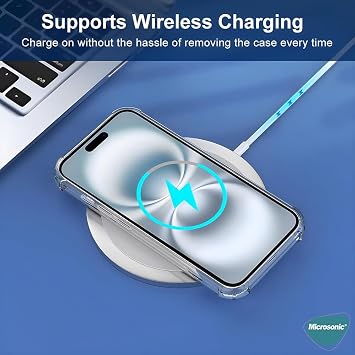 Microsonic Apple iPhone 16 Kılıf Shock Absorbing Şeffaf [iPhone 16 ile Uyumlu Kılıf - Şeffaf]