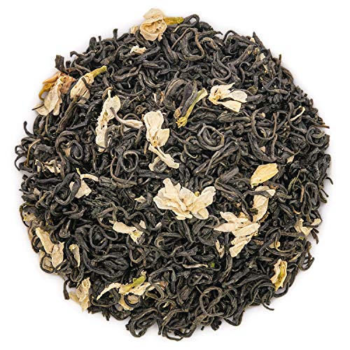 Oriarm Bi Tan Piao Xue Jasmine Green Tea Loose Leaf - Chinese Green Tea Leaves with Jasmine Flowers - Yuqian 3rd Grade - 250g (8.82-ounce)