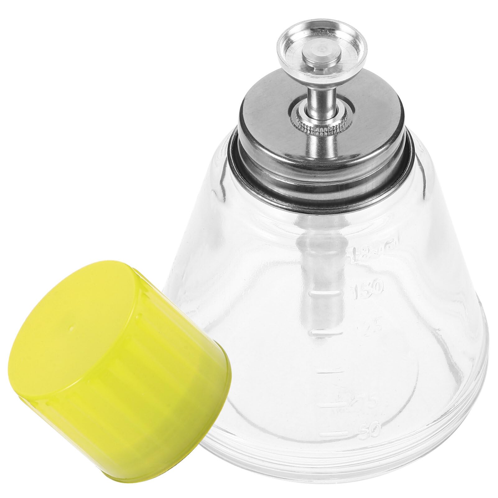 FOMIYES Elegant 180ml Glass Pump Bottle Aluminum Core Perfect for Nail Polish Remover Salon Home