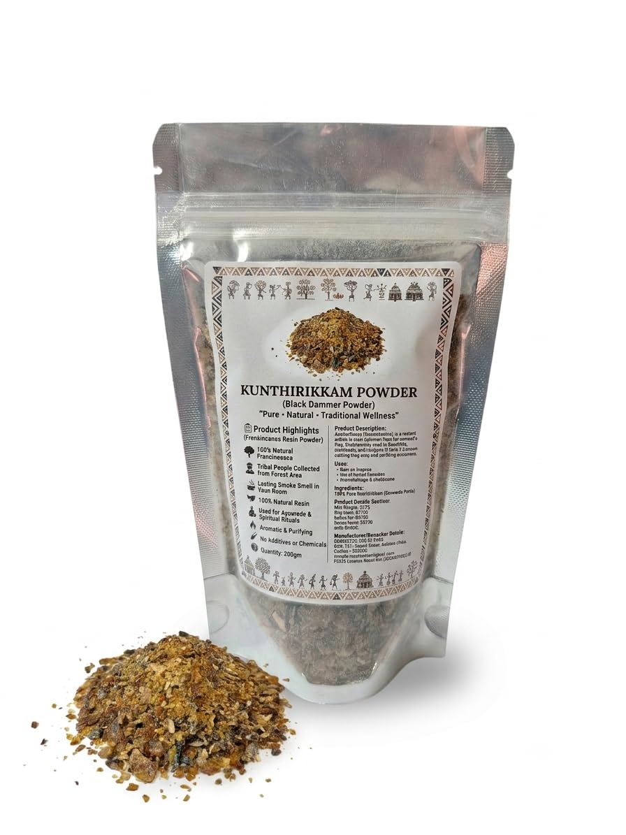 Original Kunthirikkam Powder 100g (Frankincense Resin) Collected by Tribal People from Forest Area |Ayurveda & Spiritual Rituals | Aromatic & Purifying.-picture-27