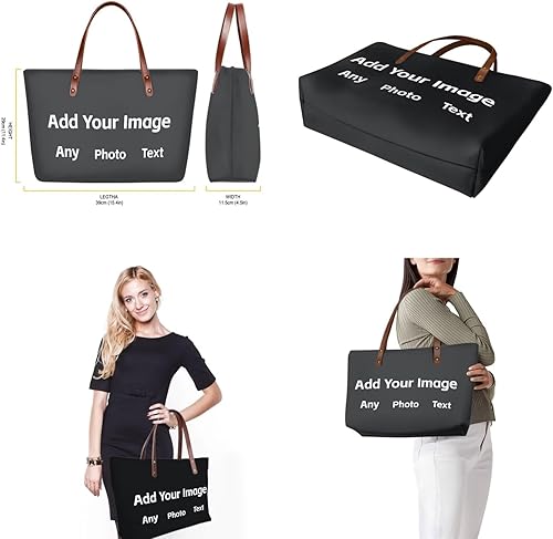 Miniatura 2 de GIFTPUZZ Bolsos con asa superior para mujer, con cremallera, cartera de cuero, tarjetero, soporte para teléfono y bolsa de maquillaje, 3 piezas