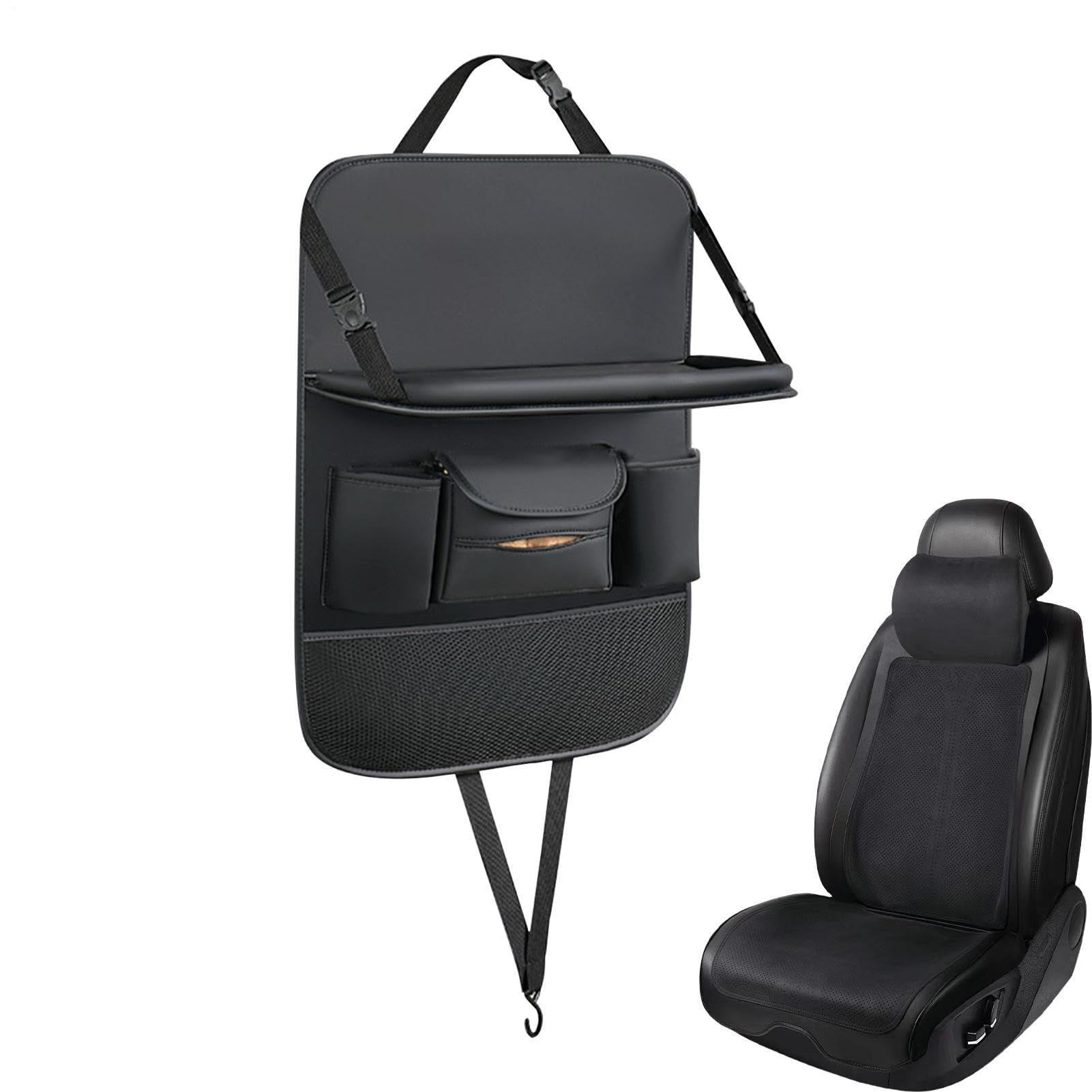 Organisateur de siège de voiture pliable en tissu Oxford avec plateau 45cm