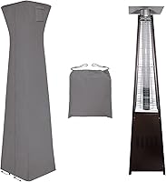 Vista 17 de Easy-Going Funda para calentador de patio con cremallera y bolsa de almacenamiento, impermeable, resistente al polvo, resistente a los rayos UV