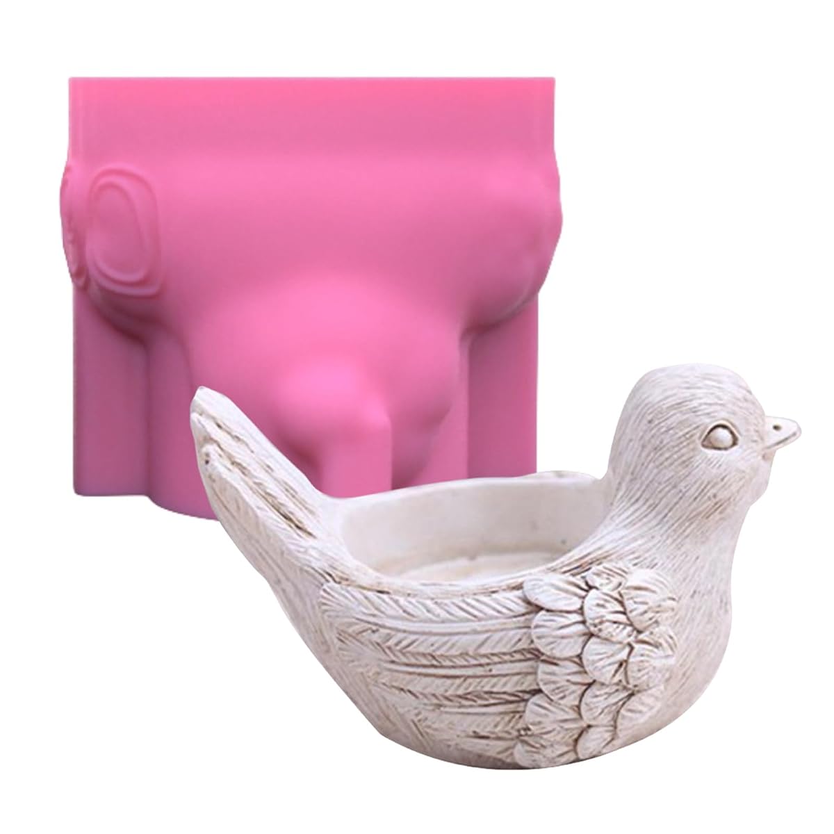 Little Bird Vase Flower Pot Pen Holder Silicone Mold Succulent Planter Pot