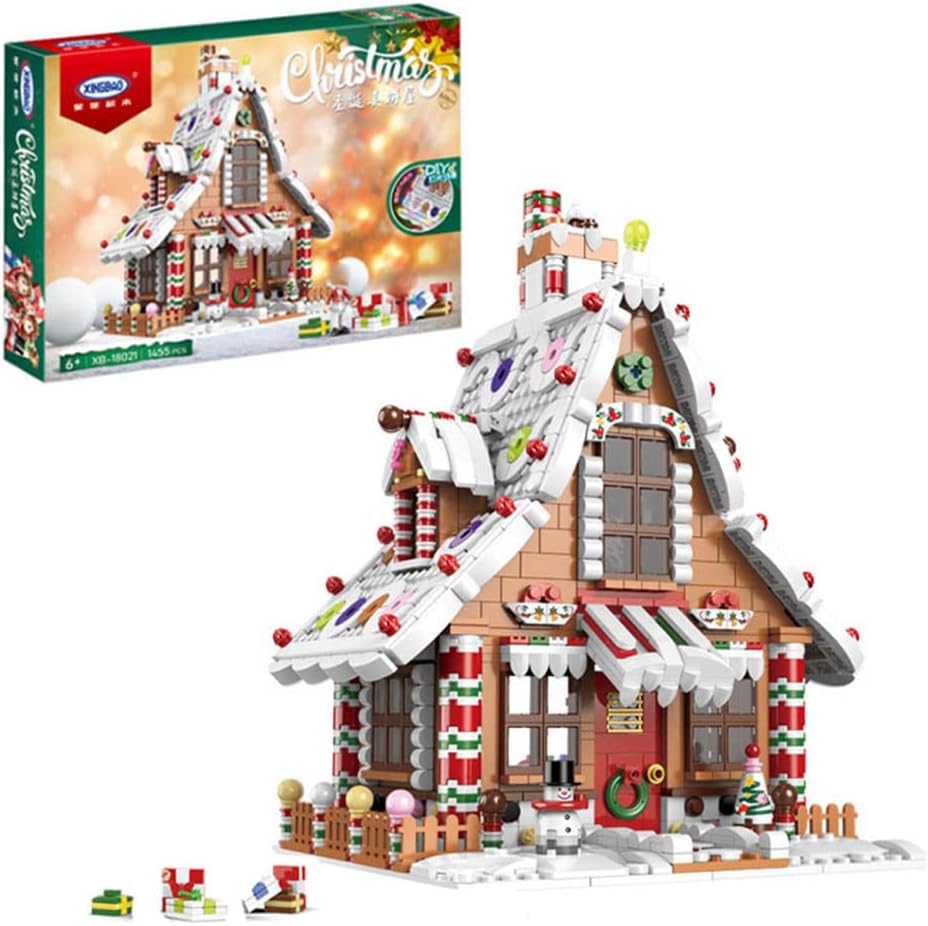 KYLN Creative Lebkuchenhaus für Lego Weihnachten, 1455 Teile
