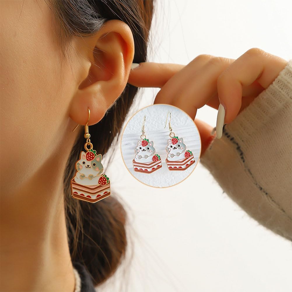 Animal Charms Cute Enamel Cake Cat Dog Charms 20 Pcs Alloy Animal Cartoon Dog Charms for Jewelry Making Bracelets Necklace - Image 3