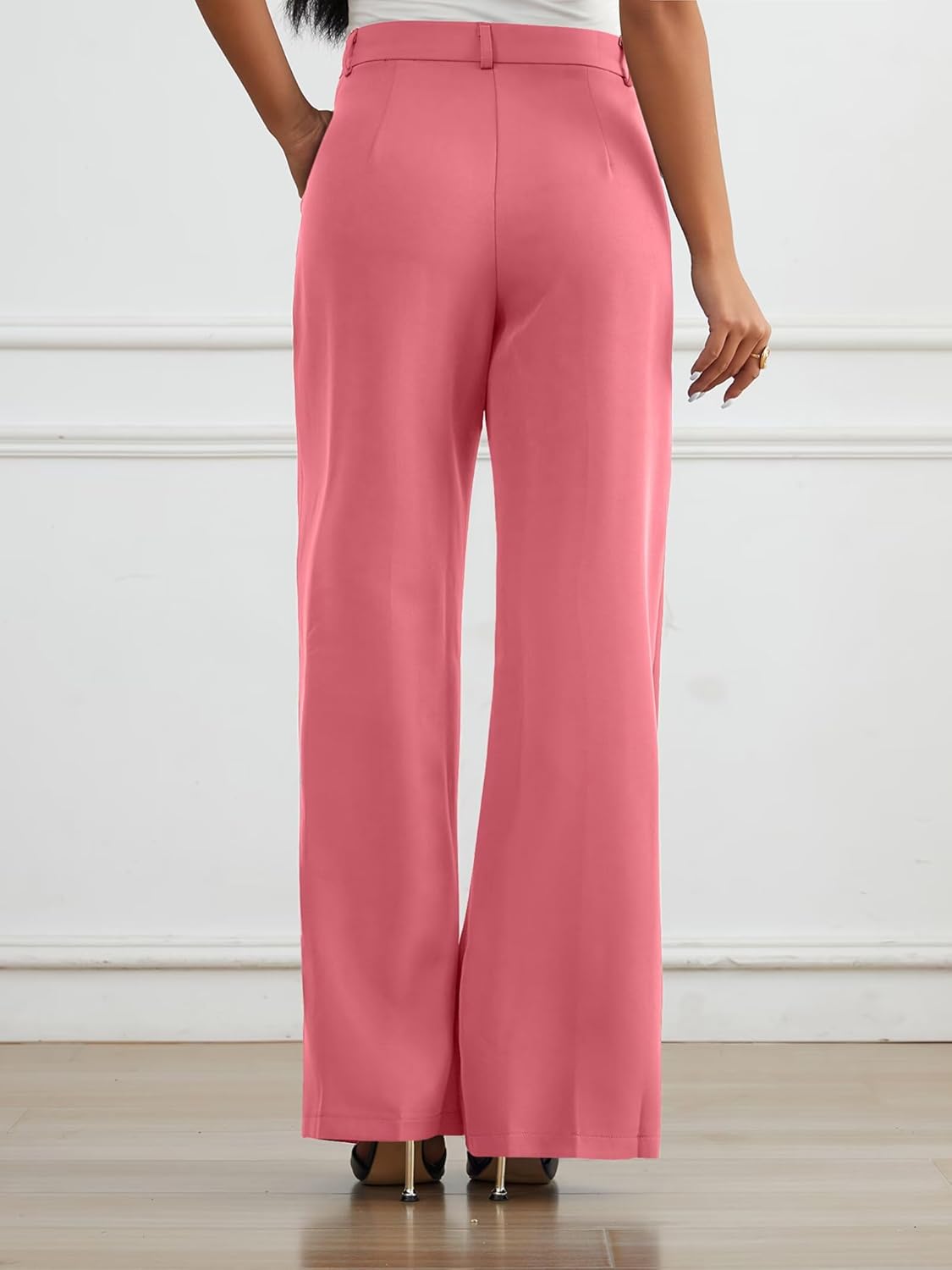 Dress Pants for Women Wide Leg High Waisted Straight Slacks Work Trousers - Image 7