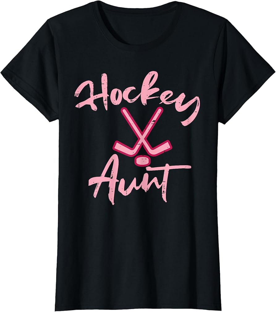 Ice Hockey Aunt Cute Mothers Day Aunty Auntie Women Nephew T-Shirt