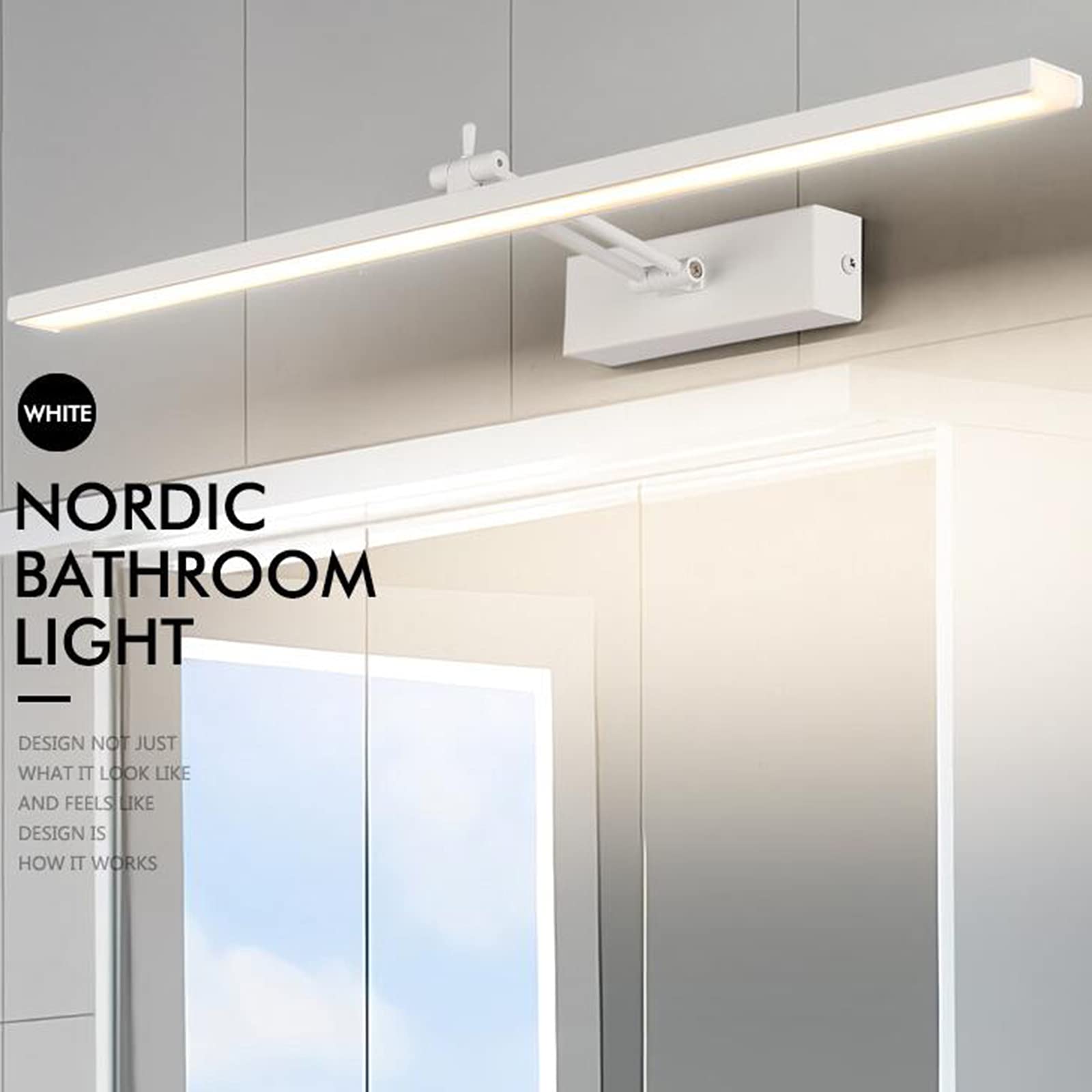 LED Badezimmer Wandleuchte, Eitelkeit Beleuchtung, Spiegel Frontbeleuchtung Einstellbarer Winkel, Make up Lampe, Schrankleuchten, Badleuchten Nebelscheinwerfer Wasserdicht (60