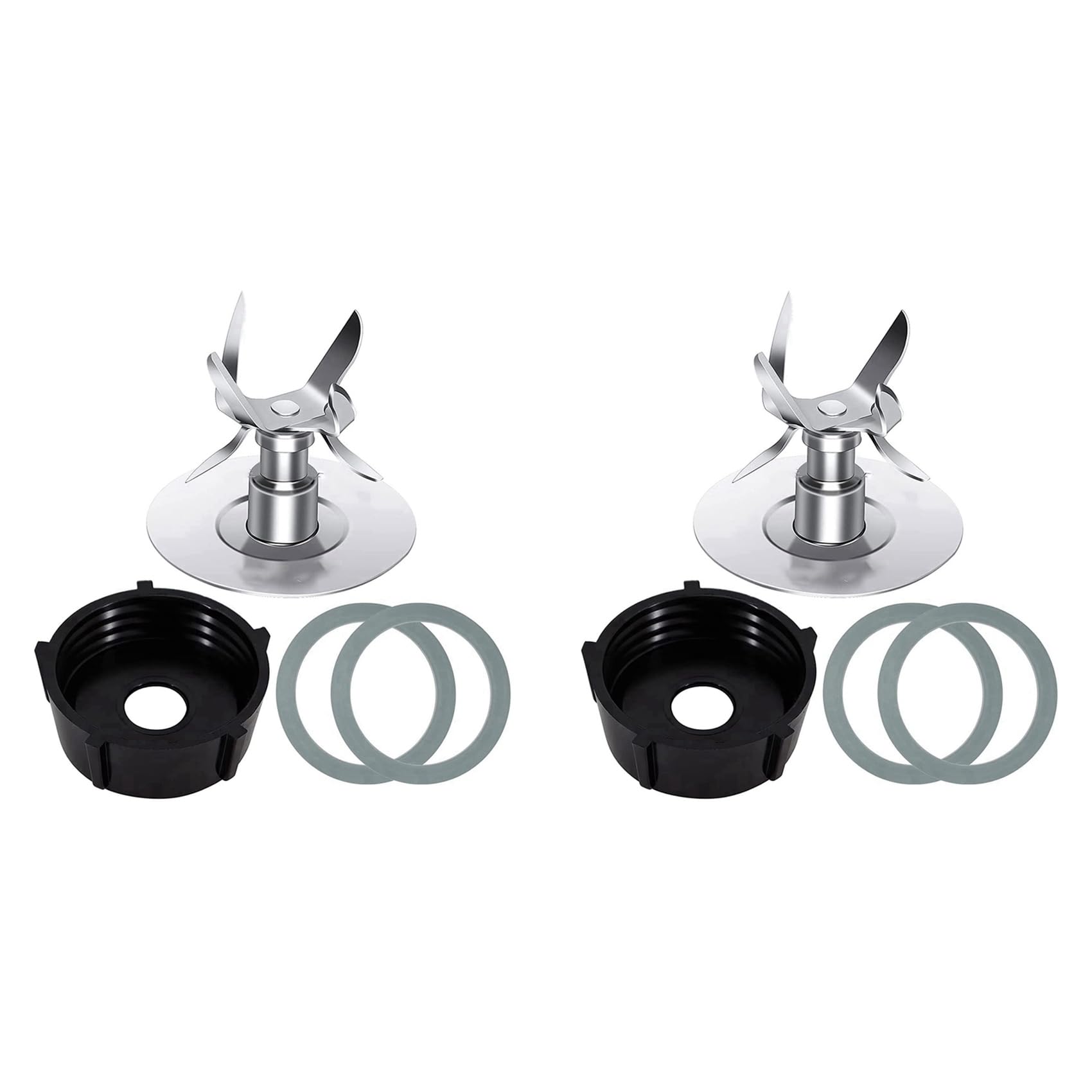 Hndhbfgrt 2X Replacement Parts for Osterizer Blender Blades with 4902 Blender Jar Bottom & 6 Point Fusion Blade 4961