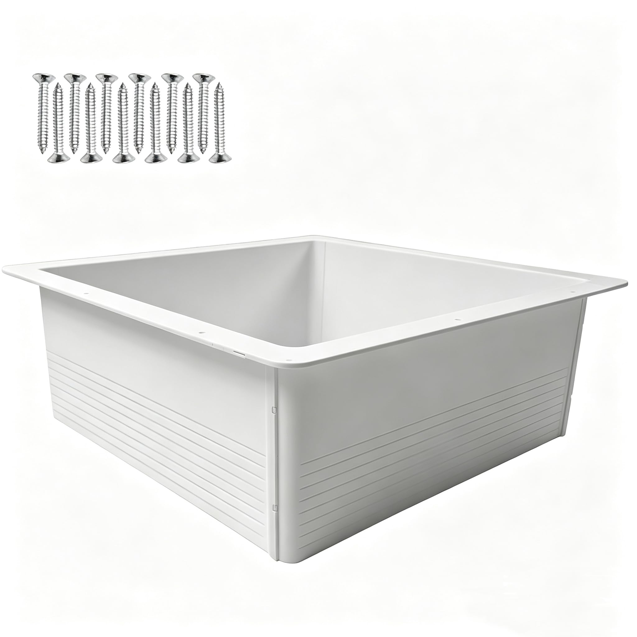 Photo 1 of 2012 RV Roof Vent Trim Ring, 13.39" 4-Piece Interior Garnish Trim (White)