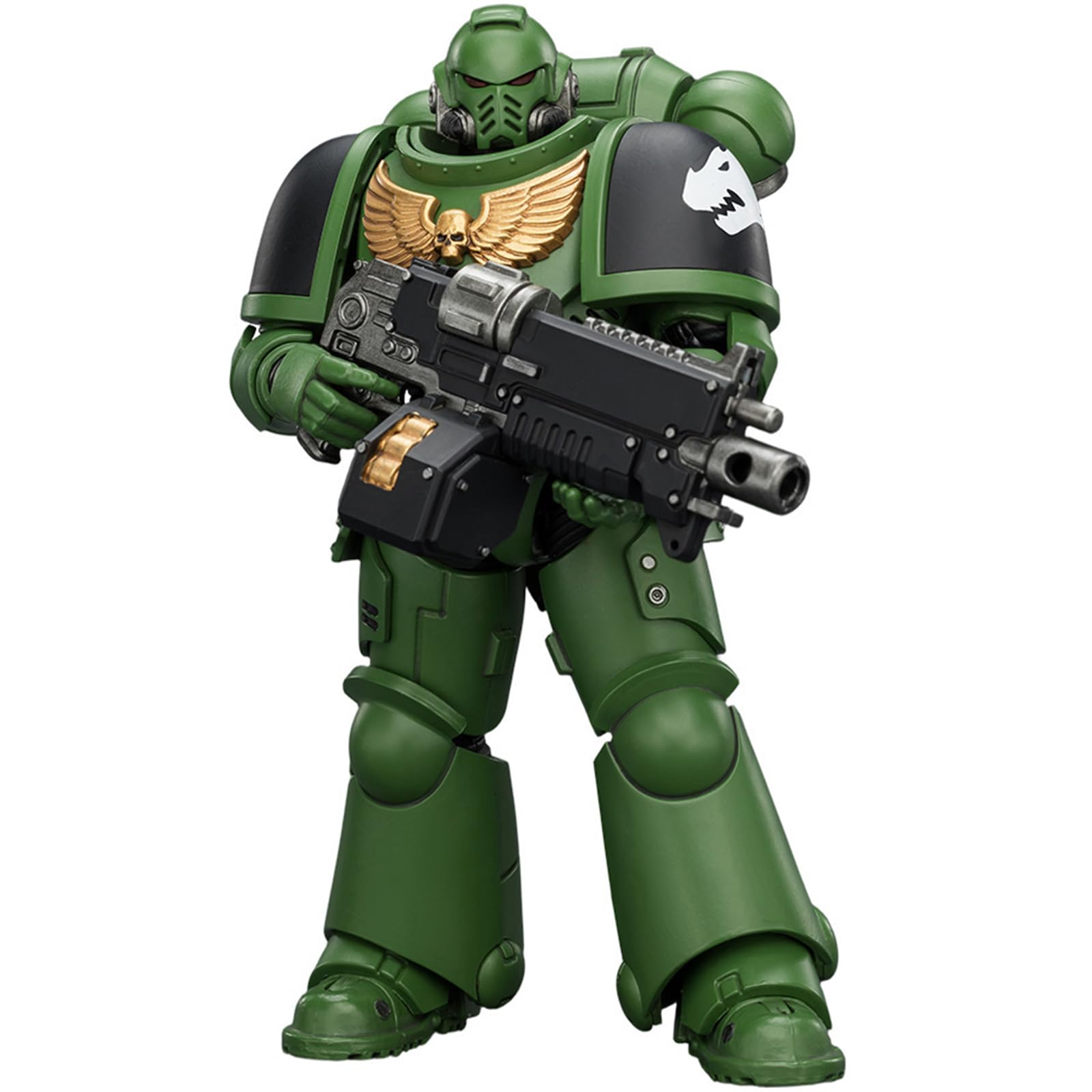 JOYTOY Warhammer 40k Salamanders Intercessor with Bolt Rifle, Bolt Pistol and Chainsword 1/18 Action Figure Collect And Display Model