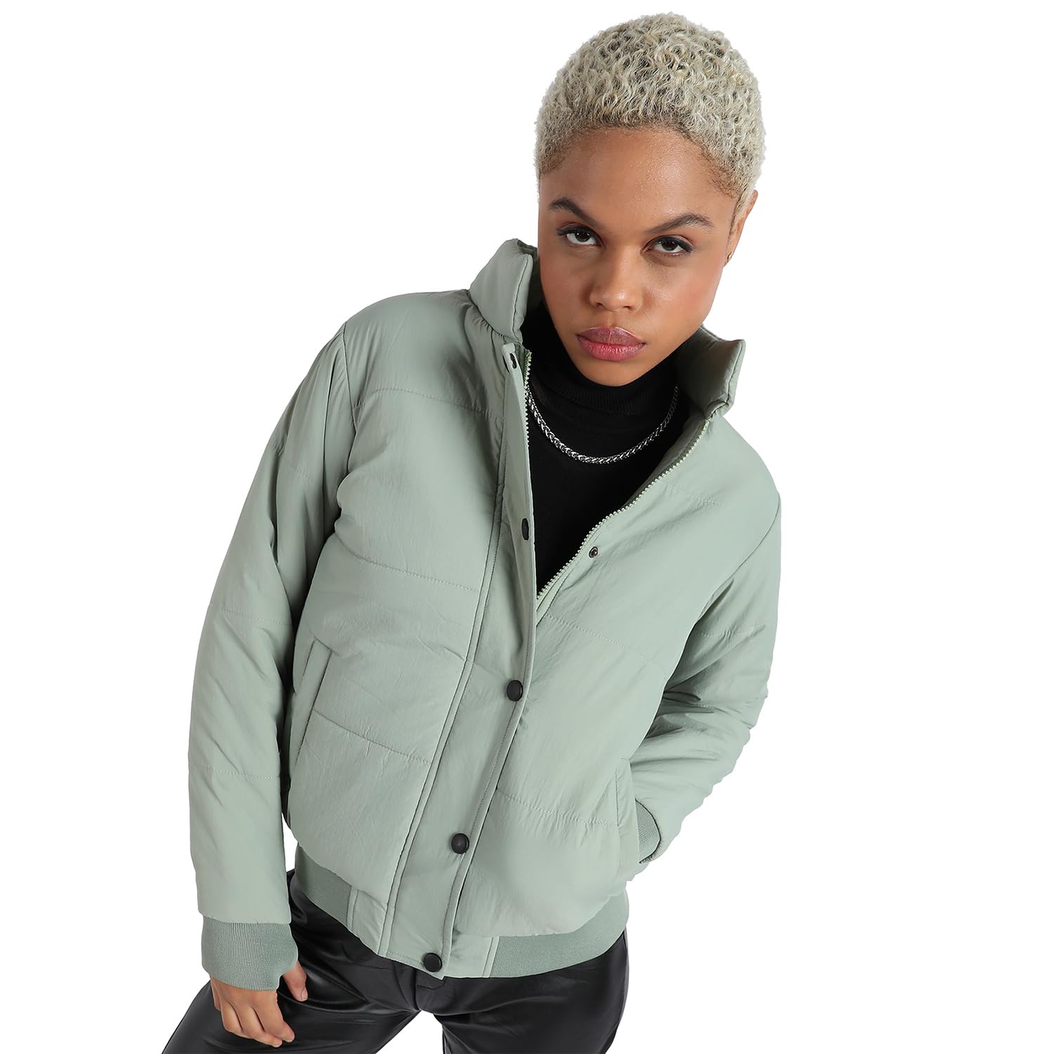 Women Polyester Standard Length Jacket-image-48