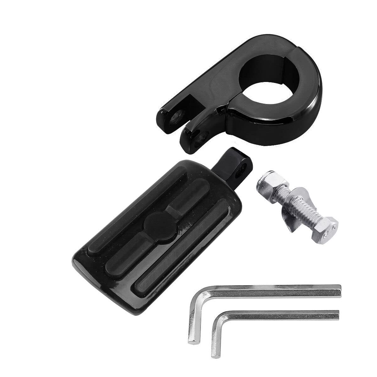 TCMT 32 mm 1 1/4 Zoll Motorschutz-Fußrasten Kit passend für Harley Touring Road King Street Glide Road Glide Electra Glide Softail Sportster XL 883 1200 Dyna mit 3,2 cm Motorschutz