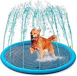Piscina para Pet Crianças Animais de Estimação Brinquedo de Água para Cães Pet Verão Piscina Pet Inflável Chafariz (170 cm) PREMIUM