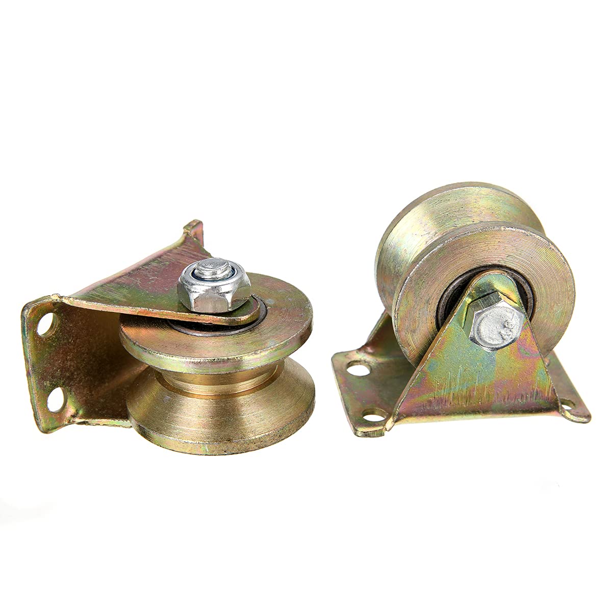 Buy Nisorpa 2 inch V Groove Wheel 2 Pack VType Sliding Gate Track Roller with Bracket for