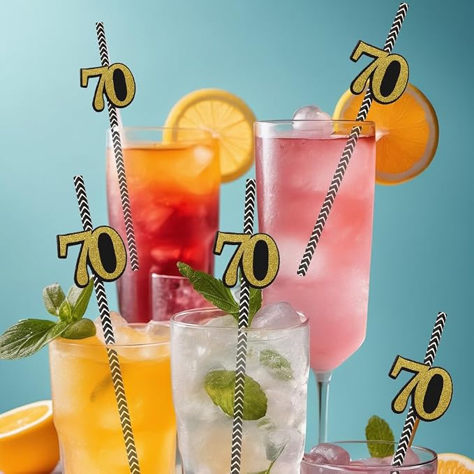 24PCS Pitillos biodegradables de papel para cumpleaños miniatura 4