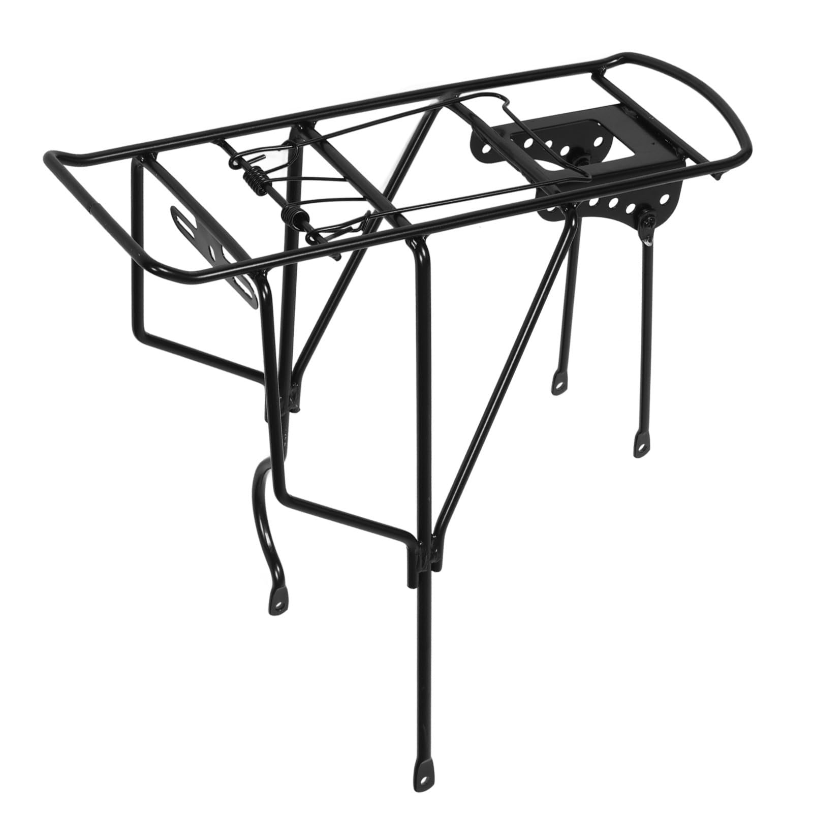 Portabicicletas Trasero Ajustable para Bicicleta de Montaña, Metal Negro