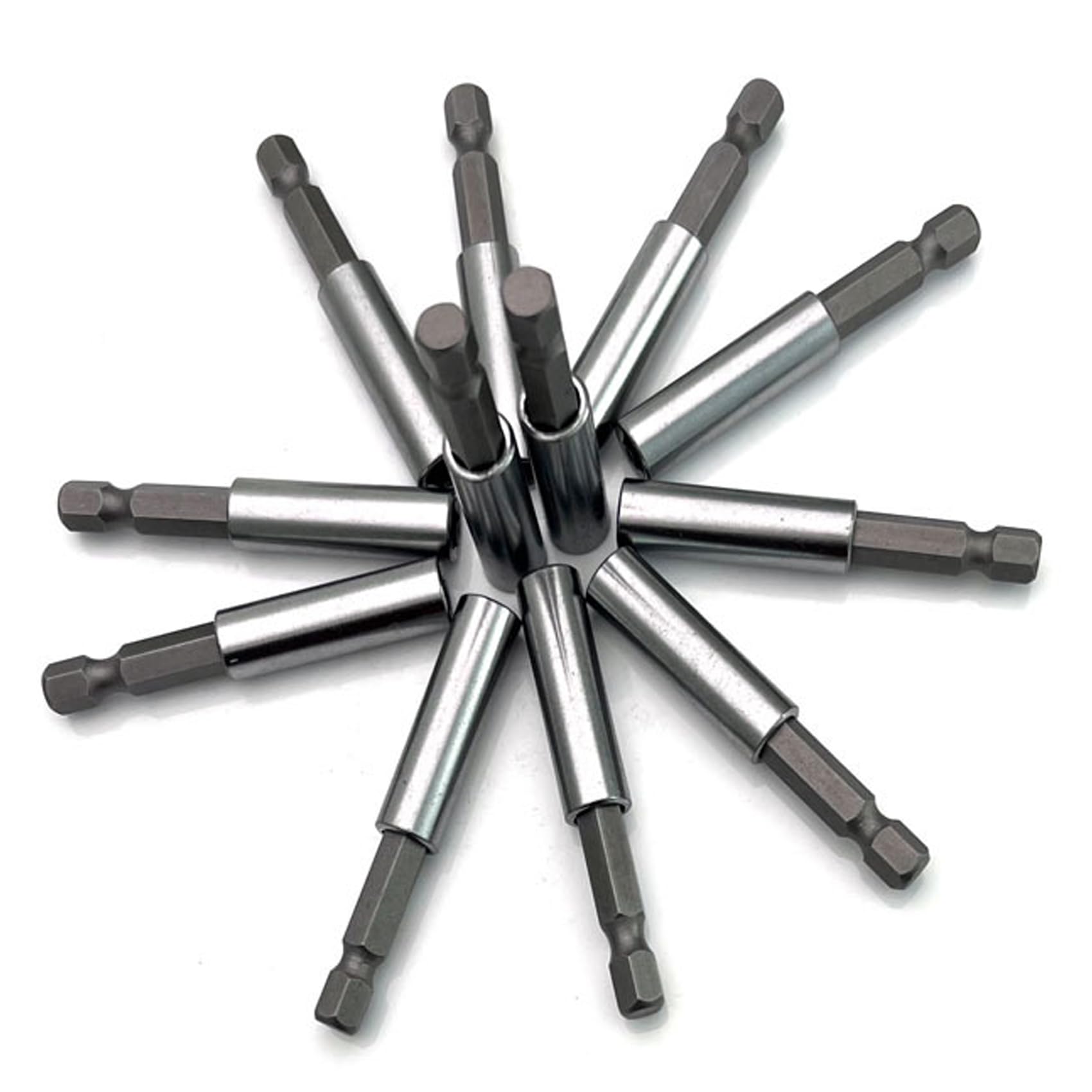 ANBOO Magnetyczny uchwyt do bitów 1/4" 60 mm, przedłużenie bitów z bardzo mocnym magnesem, adapter do szybkiej wymiany wkrętarek akumulatorowych, wiertarek i wkrętaków (5 sztuk)