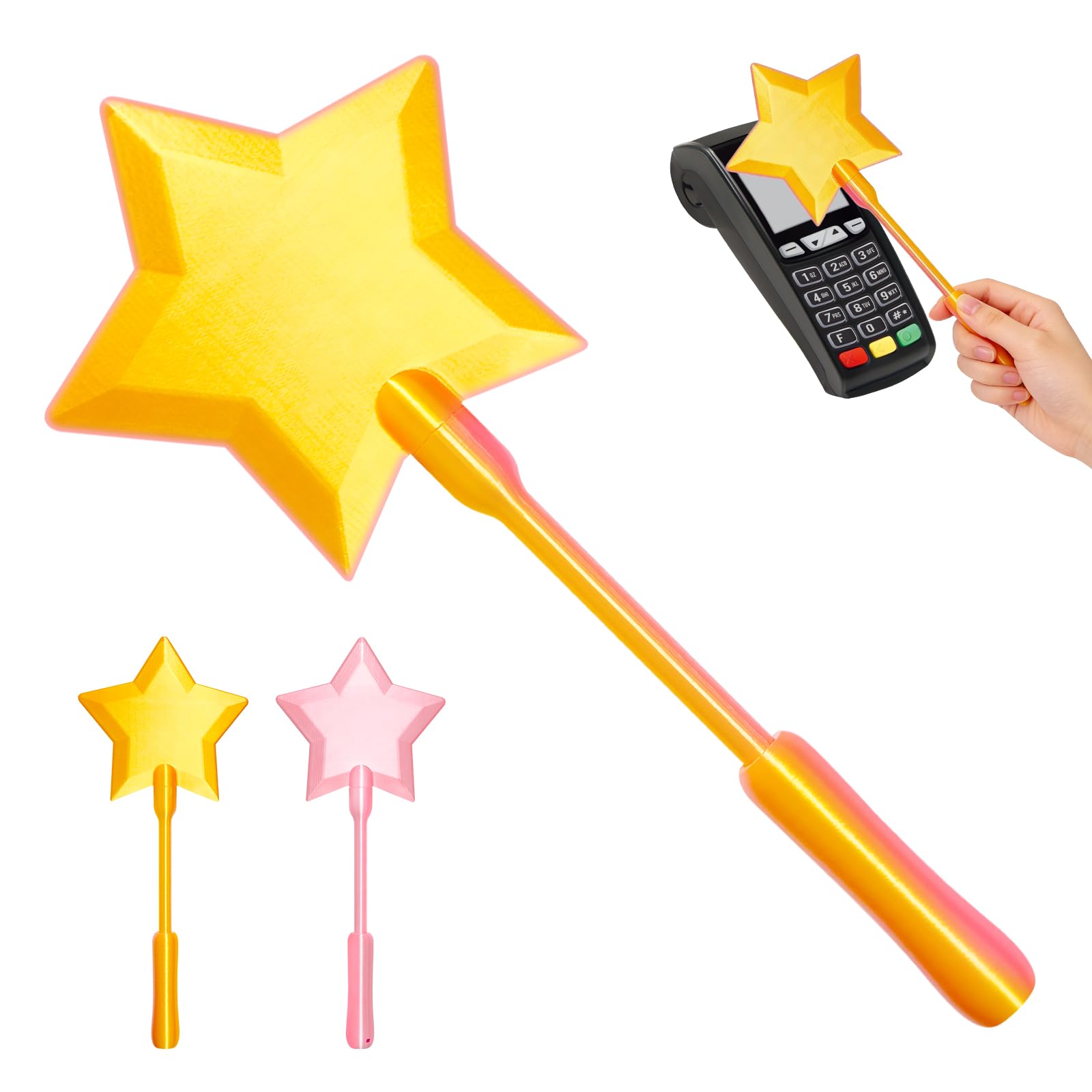 Longgaogao Kreditkarten Zauber Stab, Kreditkarten Zauber-stab 35,6x9,5x2,5cm 3D Gedruckter Zauberstabs,3D Print Bezahl Zauberstäbe Lustige Cardholder Kreditkartenhalter Für Teens Erwachsene