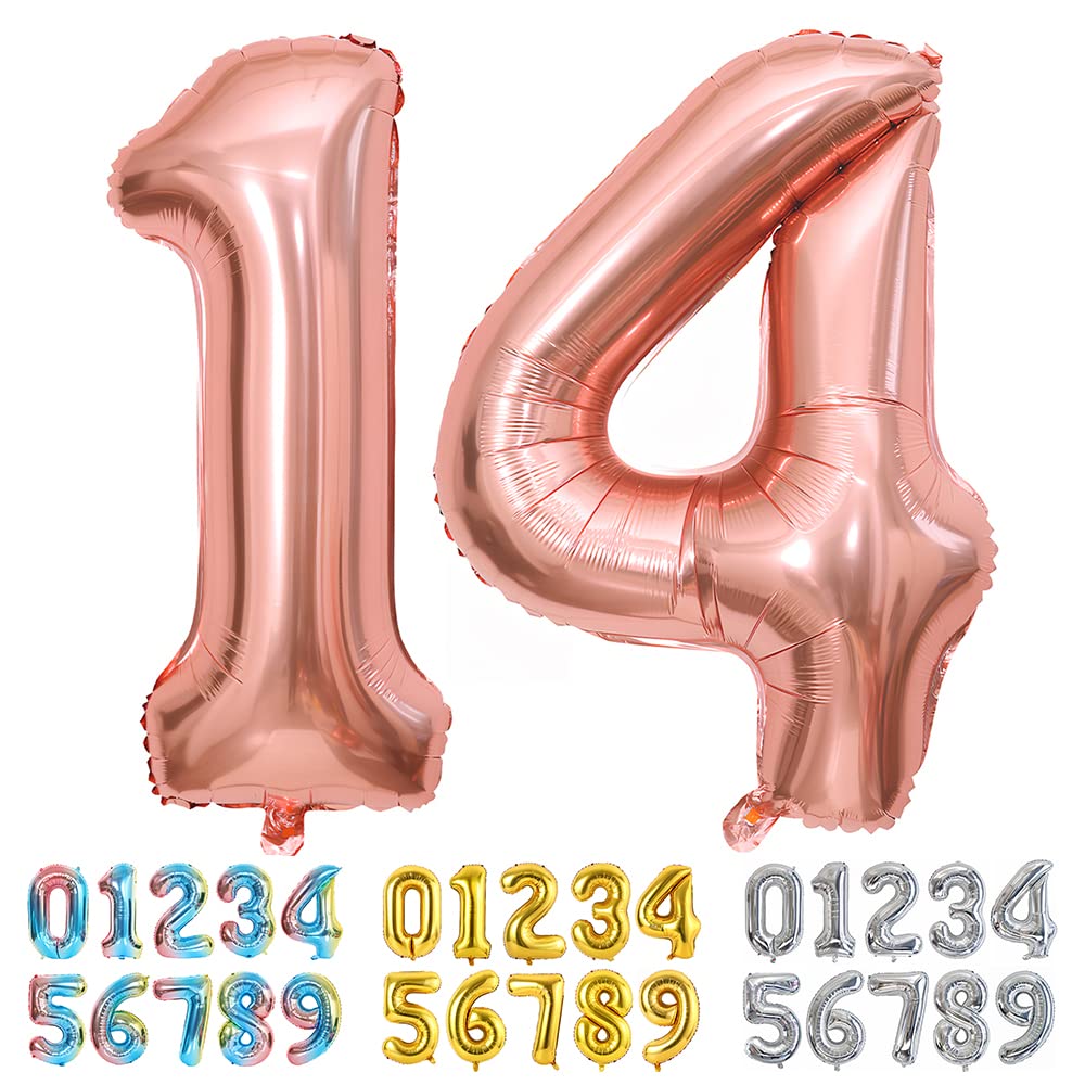 Foil Globo Número 5 Azul 40" (101cm), Inflable Helio o aire, Gigante Numeros 0-9, 10-19, 20-29, 30-100, Grande Globos Decoración para La Boda Aniversario y Cumpleaños Fiestas — view 316