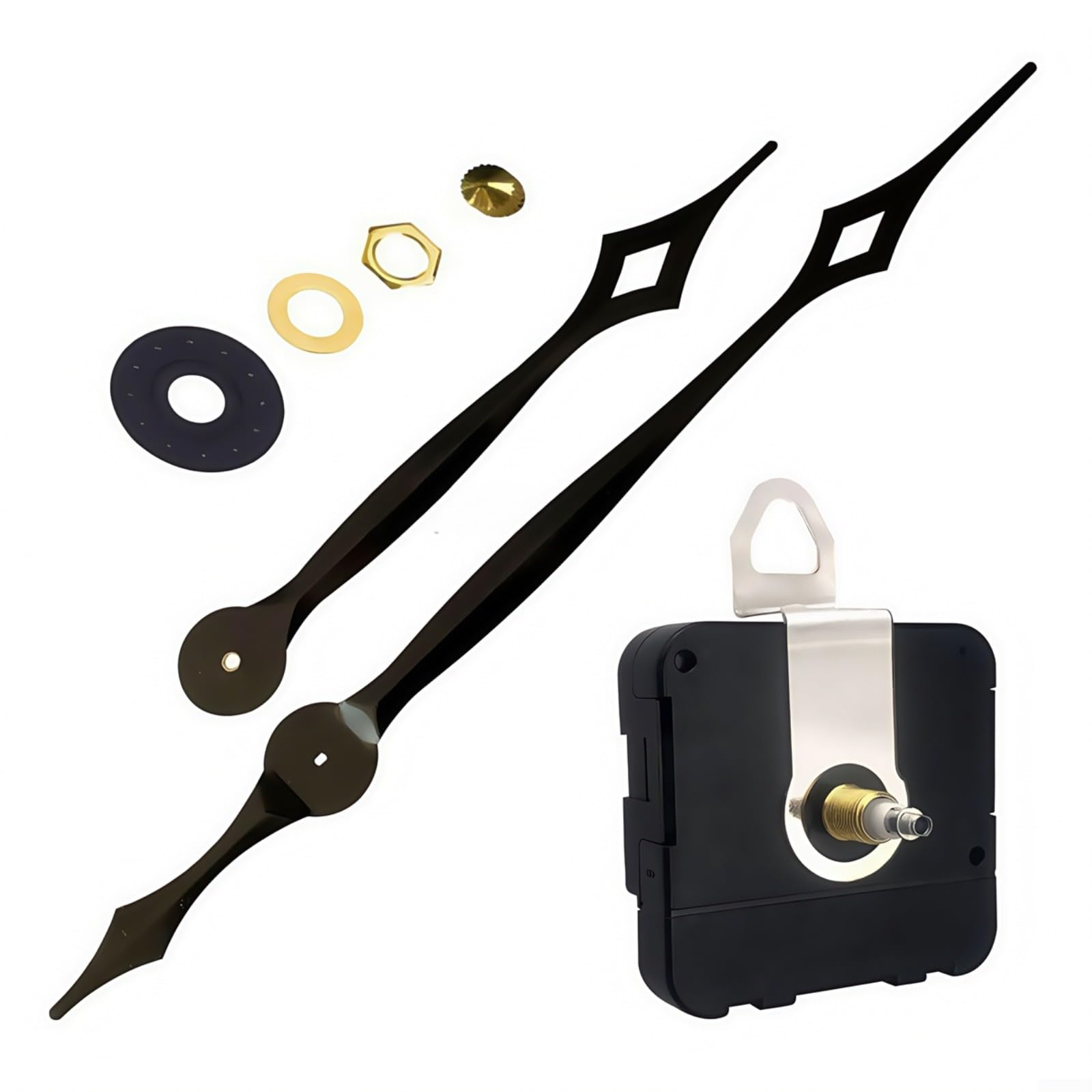 PATIKIL Orologio Lancette Kit, 10 Set Orologio Lancette Kit Orologio Meccanismo Movimento Alluminio Parete Orologio Lancette Parti Sostituzione per Orologio Parete, Nero, A13
