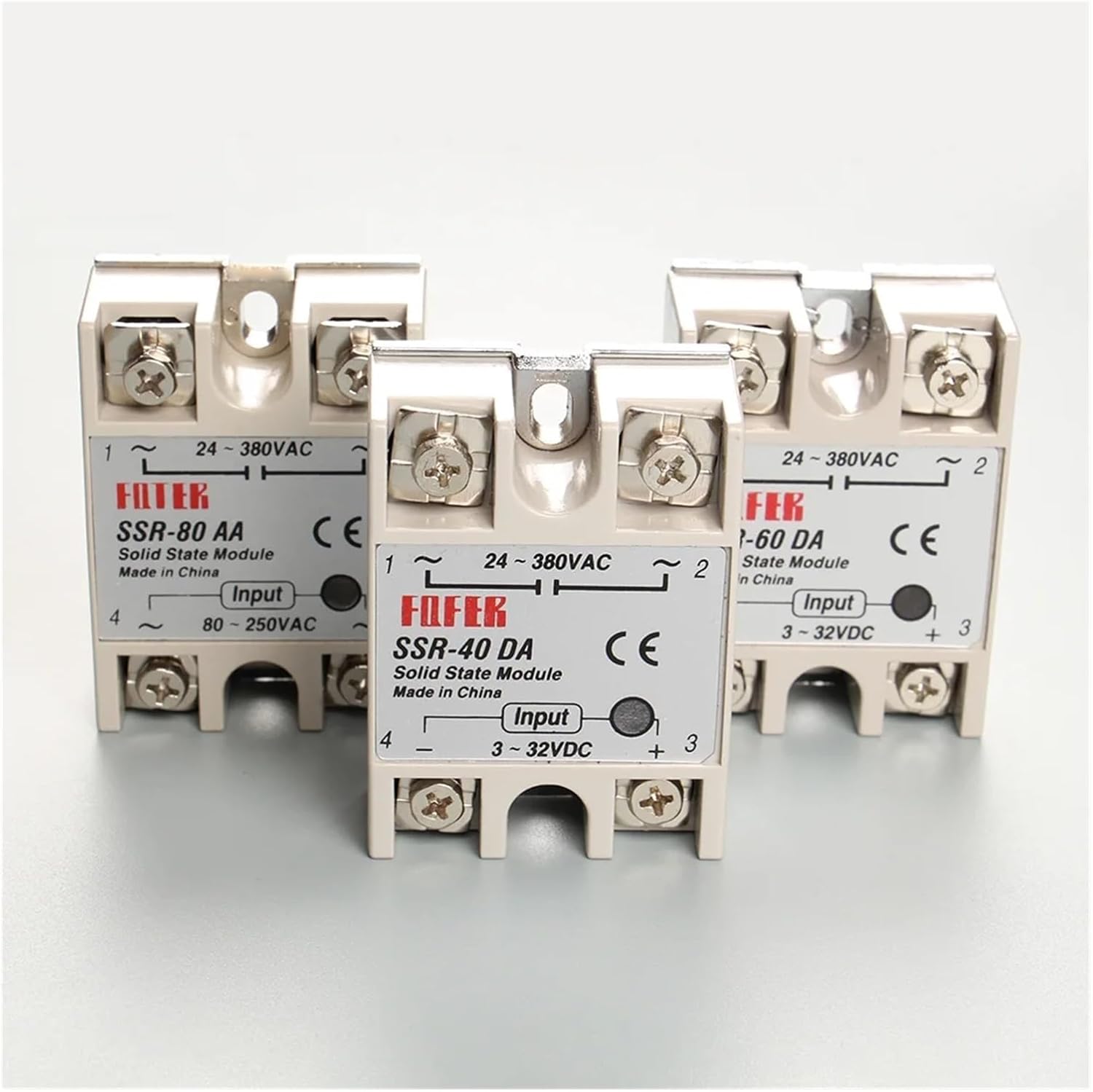 DA AA Solid State Relay Module SSR 10A 25A 40A 60A 80A 100A Terminal Control SSR-25DA SSR-40DA SSR-40AA SSR-60DA SSR-80AA (Size : SSR-60)