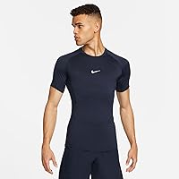 Nike FB7932-451 M NP DF Tight Top SS Maglia Lunga Uomo Obsidian/Black Taglia M