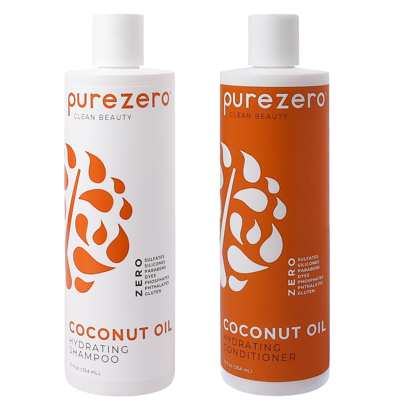 Amazon.com : PureZero Coconut Oil Hydrating Silicone Free Shampoo