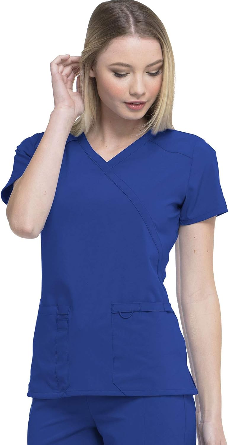 Dickies EDS Essentials, Mock Wrap Top Scrubs for Women with Four-Way Stretch and Moisture Wicking DK625 - Image 5